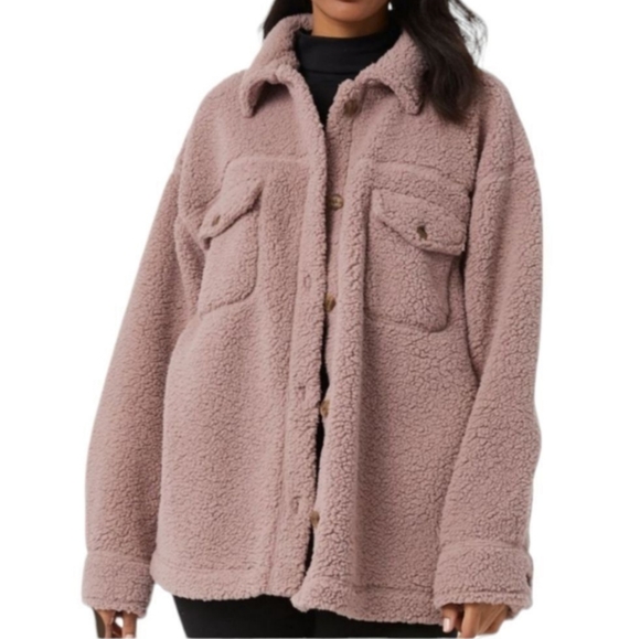 32 Degrees Jackets & Blazers - 32 Degrees Sherpa Shacket Relaxed Fit